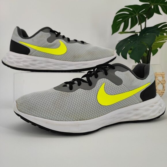 Nike Men's Revolution 6 Gray Mesh Sneakers DR9882-001 Size 13 - Picture 1 of 8